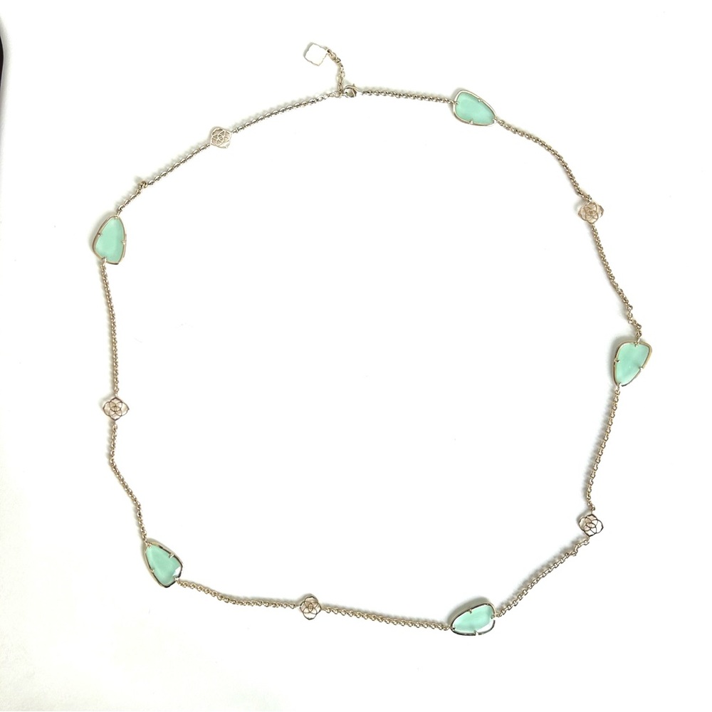 Kendra Scott Green and Gold Necklace